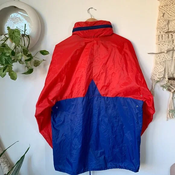 Vintage K-Way Technical Windbreaker Coat Jacket Athleisure Red Blue Fanny Pack - Picture 4 of 16